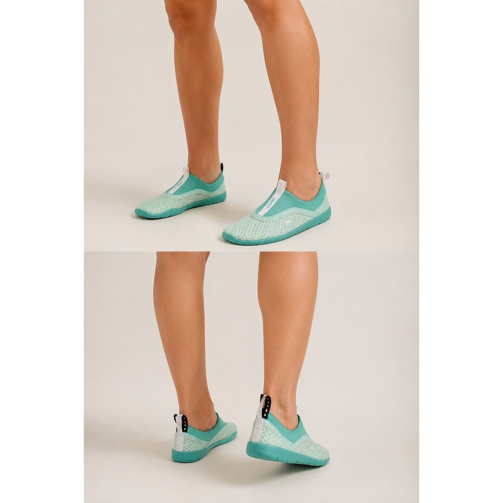 Speedo Water Shoes Womens 7/8 Aqua Slip On Beach Pool Lightweight Mint